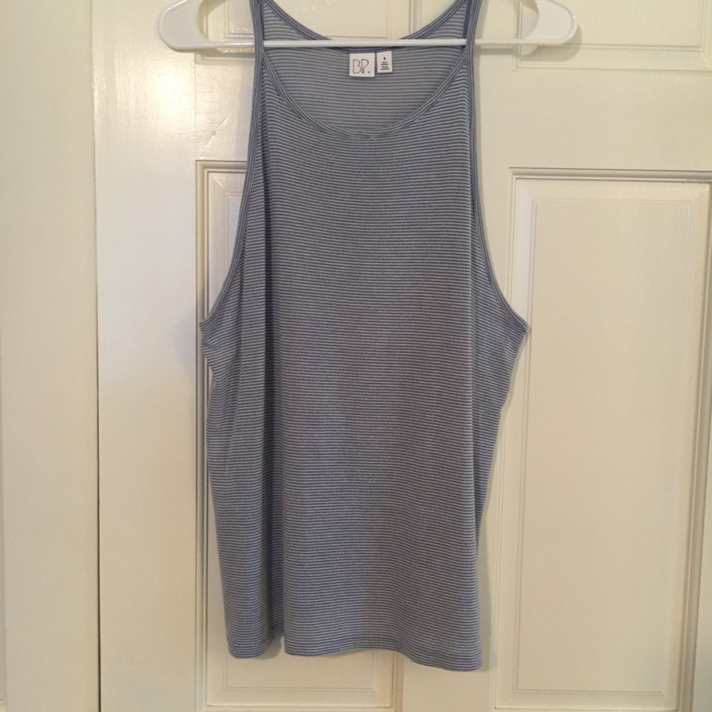 BP Blue and White Striped Tank Top